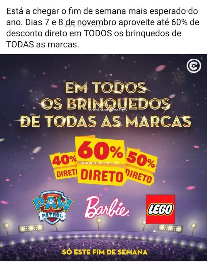 Antevisão Folheto Brinquedos CONTINENTE Promoções até 10 dezembro