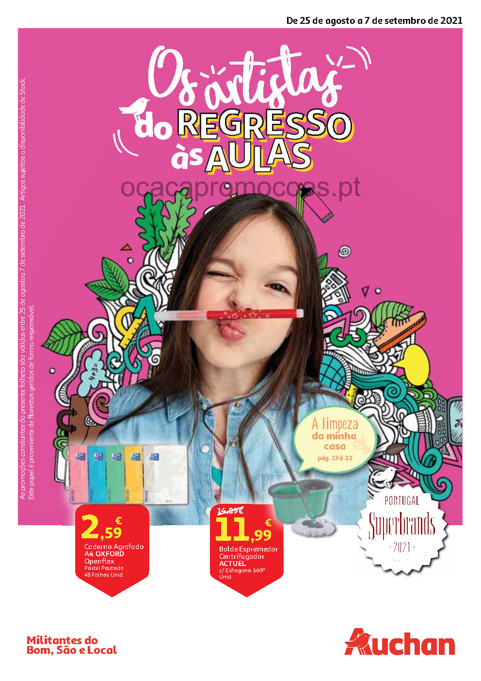 folheto auchan 25 agosto 7 setembro promocoes regresso aulas Page1