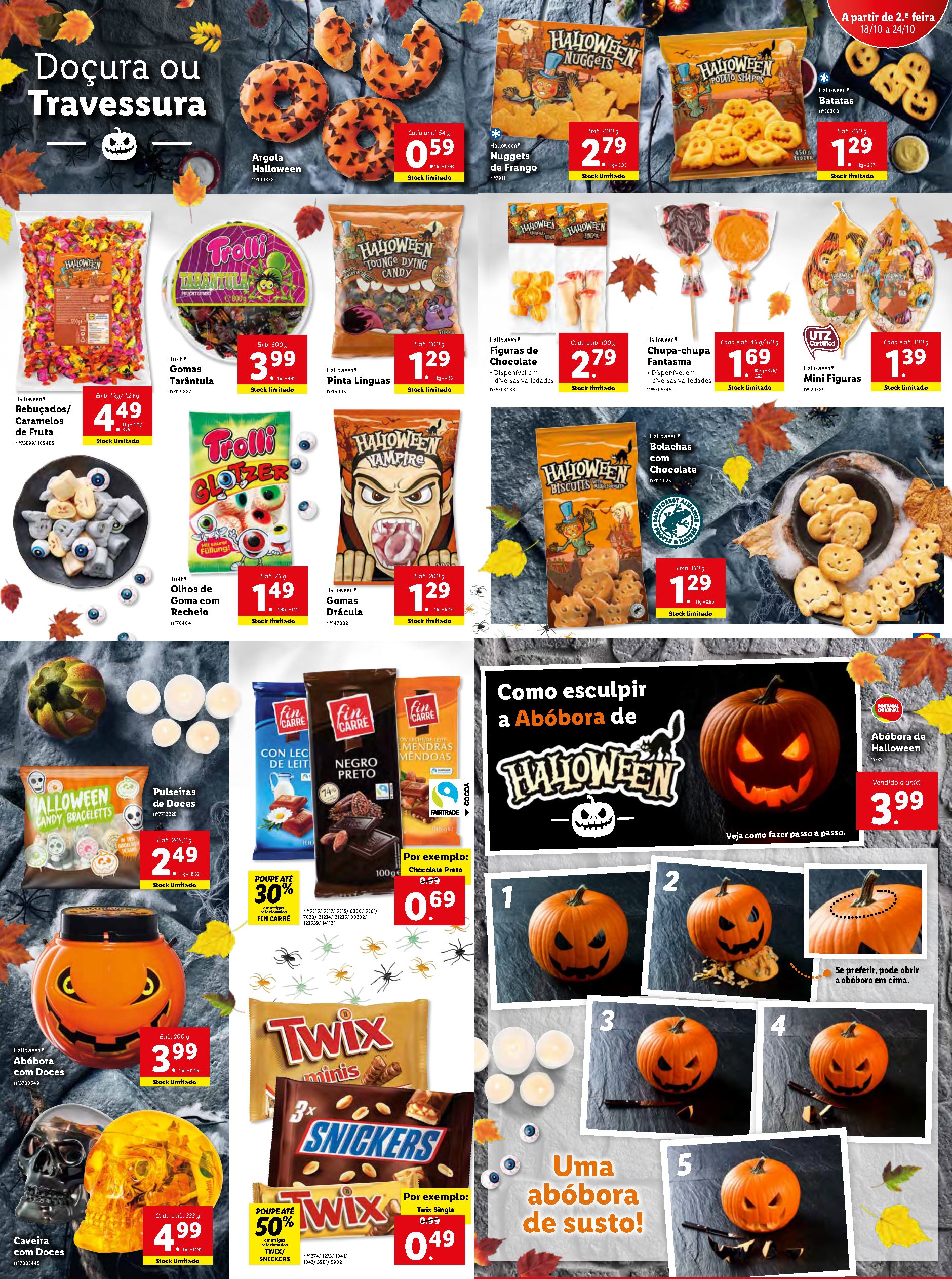 Antevisão Folheto LIDL HALLOWEEN Promoções 18 outubro a 24 outubro O