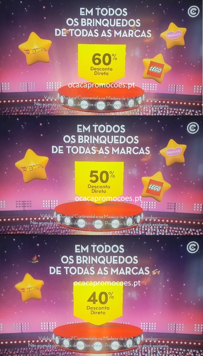 Este fim de semana, os brinquedos vão estar com descontos até 60% no  Continente