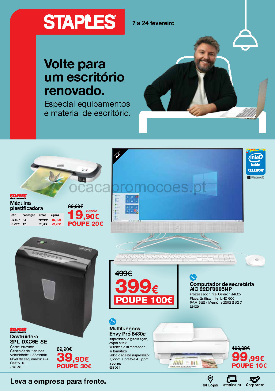 folheto staples 7 fevereiro 24 fevereiro promocoes Page1