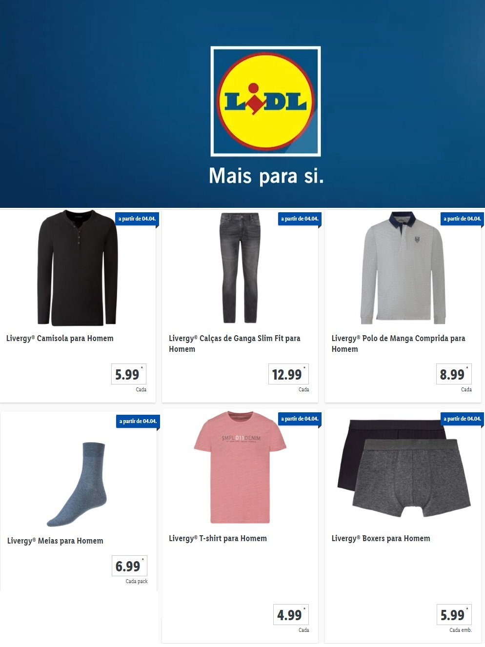 Antevisão Folheto LIDL BAZAR MODA Promoções 4 abril a 6 abril - O Caça  Promoções