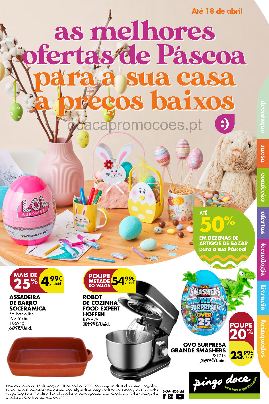 folheto pingo doce pascoa bazar 15 marco 18 abril promocoes Page1