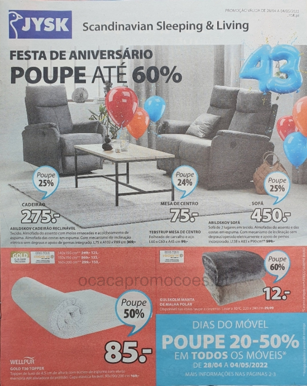 folheto jysk promocoes 28 abril 5 maio Page1