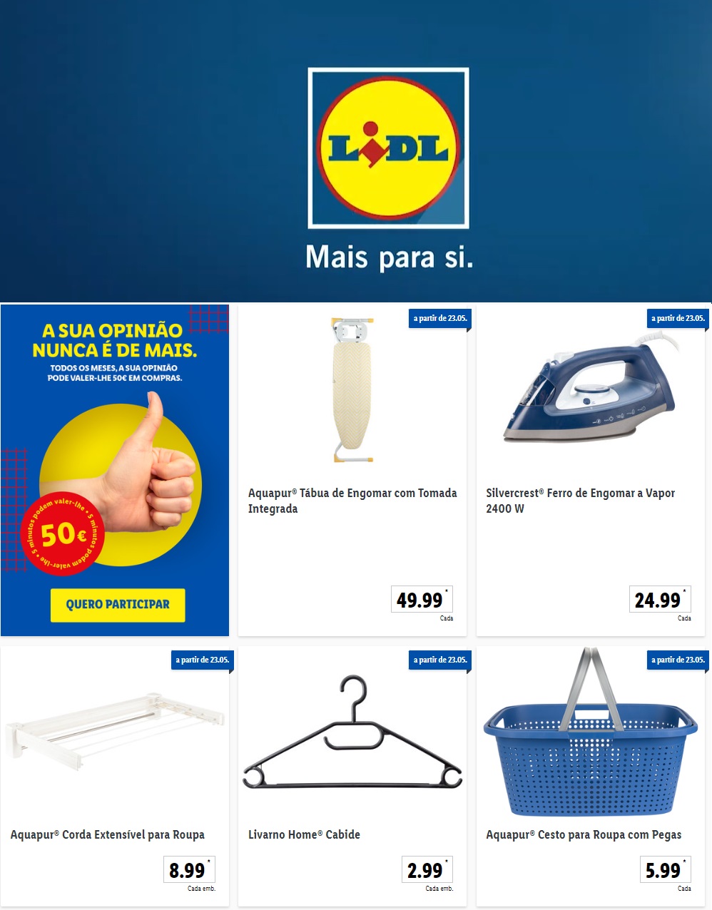 Caça Promoções - Antevisão Folheto LIDL BAZAR Promoções de 26 maio a 29  maio