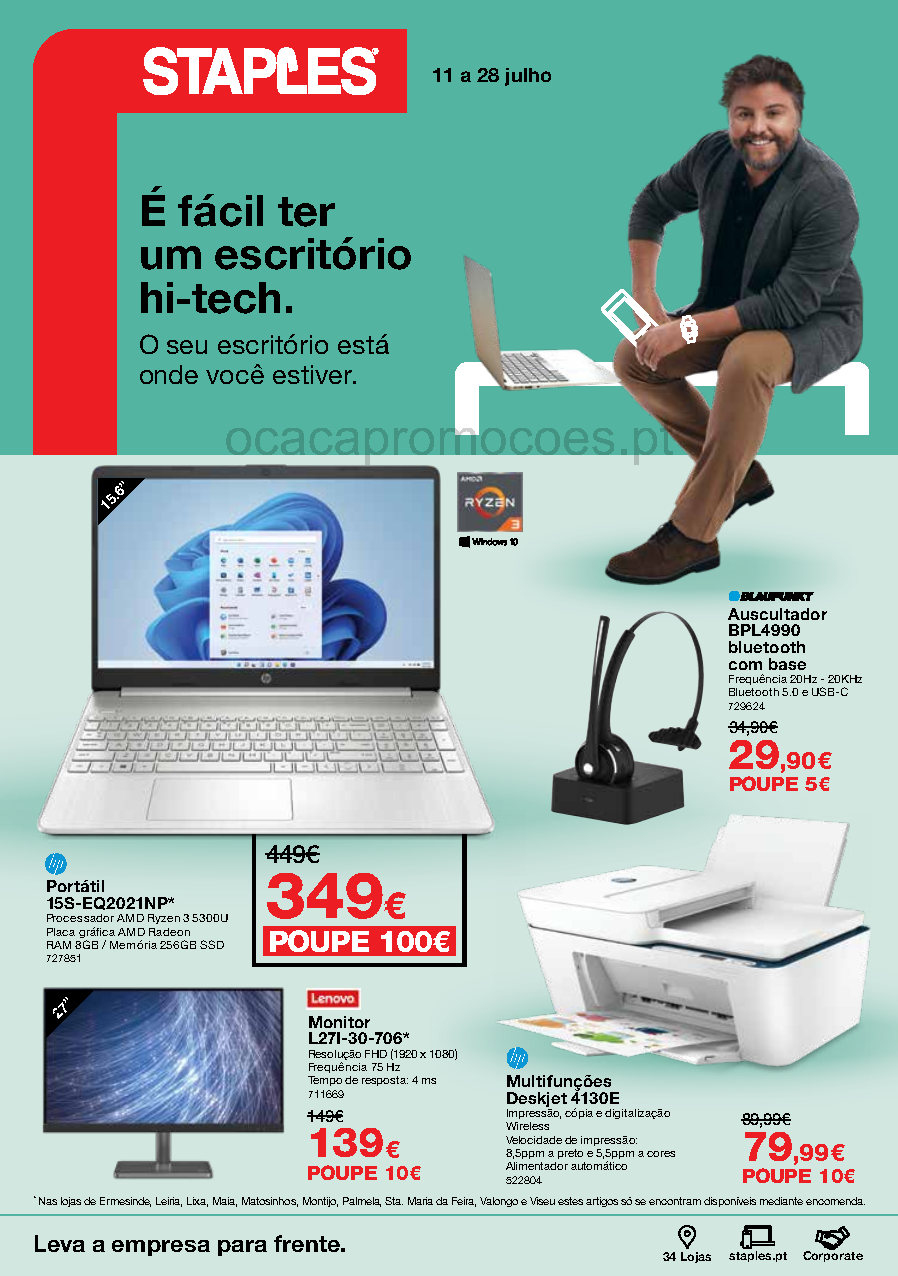 folheto staples promocoes 11 julho 28 julho Page1
