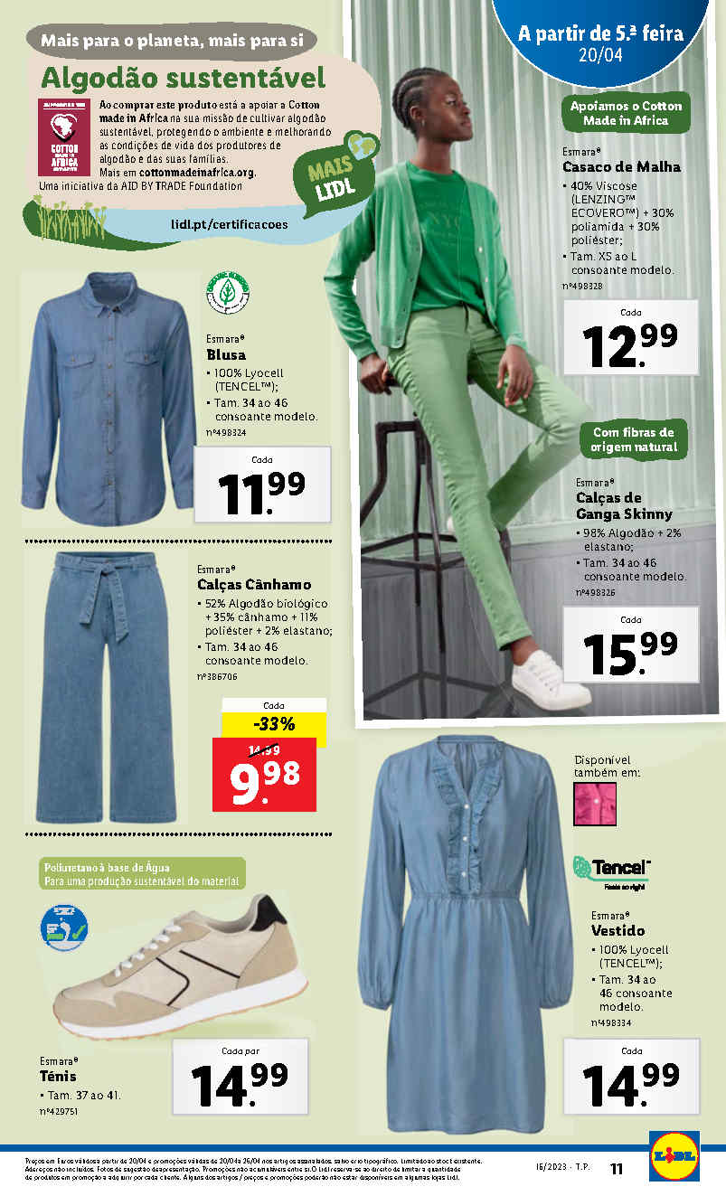 Folheto LIDL BAZAR MODA Antevisão Promoções 20 abril a 26 abril