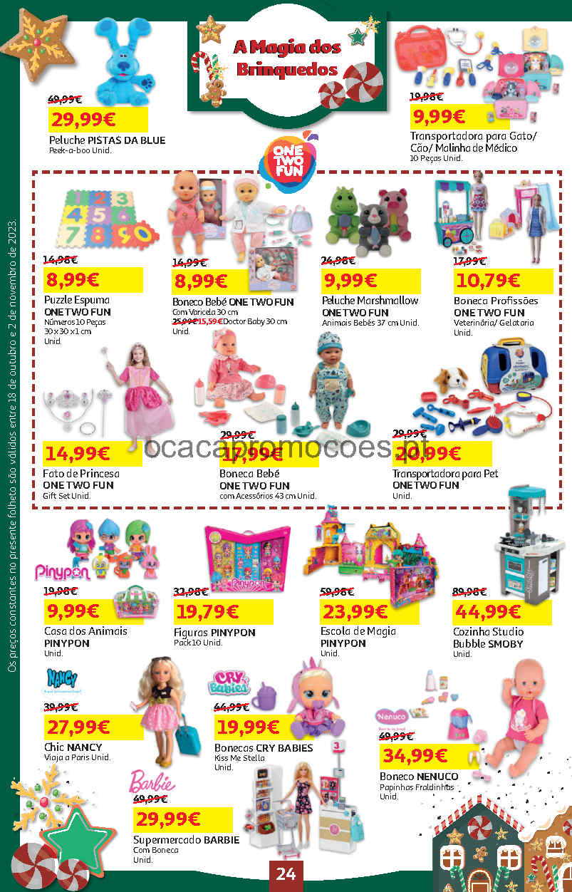 Antevisão Folheto AUCHAN Brinquedos Natal Promoções de 4 novembro