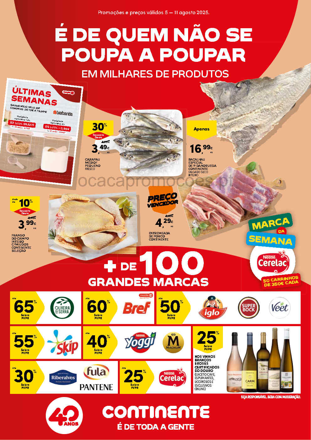 folheto continente 5 a 11 de agosto