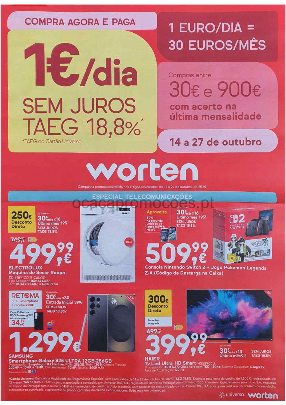 Antevisão Folheto Worten Promoções 14 a 27 de outubro - O Caça Promoções