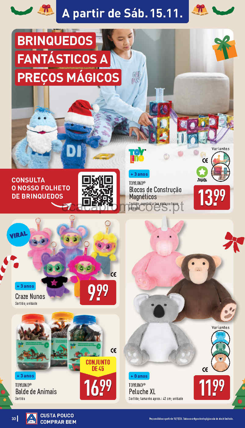 Folheto Aldi Brinquedos - Antevisão Natal Promoções 15 a 16 de novembro ...