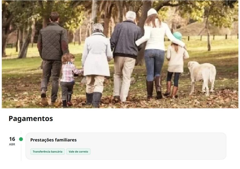 Abono de Família e Prestações Familiares – Data de pagamento Subsídio em abril
