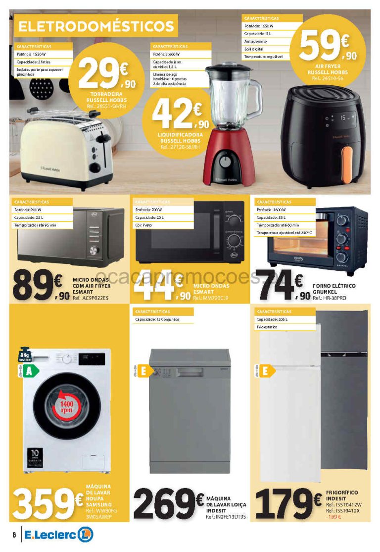 E Leclerc tem produtos de eletrodomésticos em promoção