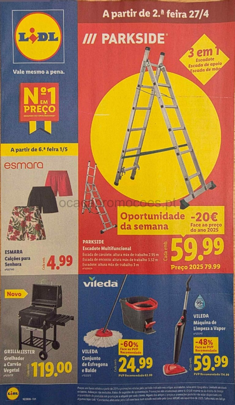 Folheto Lidl Bazar: Antevisão Promoções 27 abril a 7 maio