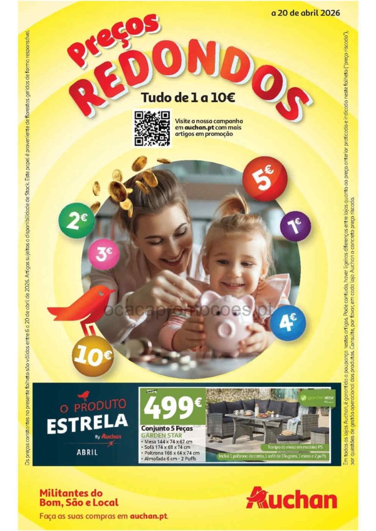 Folheto Auchan: Antevisão Promoções 8 a 20 de abril