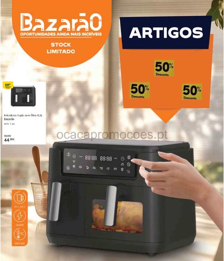 Avistamento Continente – 50% desconto em Todo o Bazarão