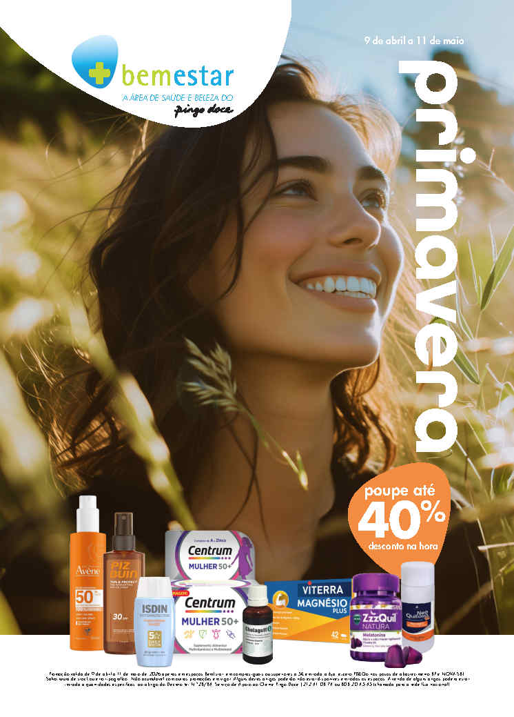 Folheto Pingo Doce Bem Estar: Antevisão Promoções 9 abril a 11 maio (Açores)