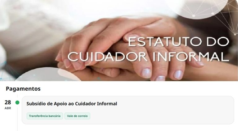Subsídio Apoio ao Cuidador Informal: A Data de pagamento Benefício em abril