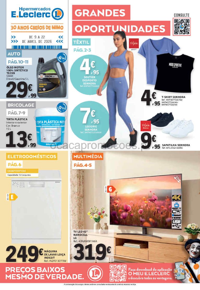 Folheto E Leclerc bazar: Antevisão Promoções 9 a 22 de abril