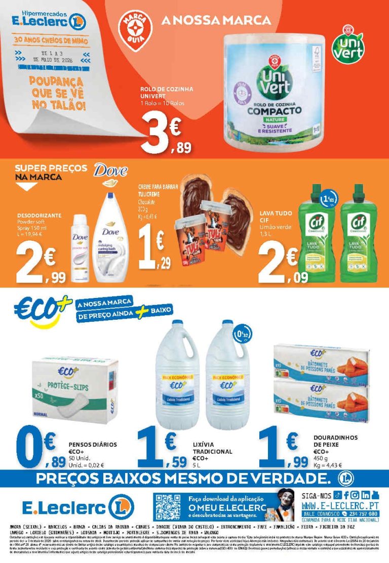 Folheto E Leclerc Fim de Semana: Antevisão Promoções 1 a 3 de maio