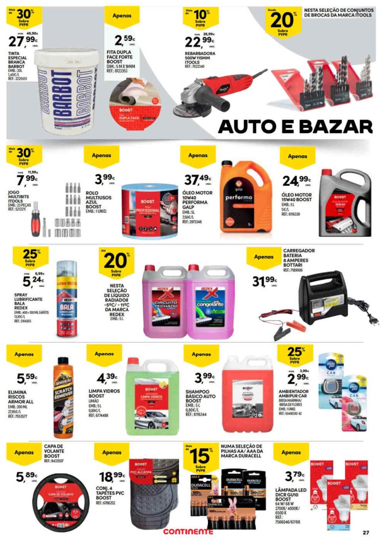 Estes produtos bazar do Continente estão em promoção (Açores)
