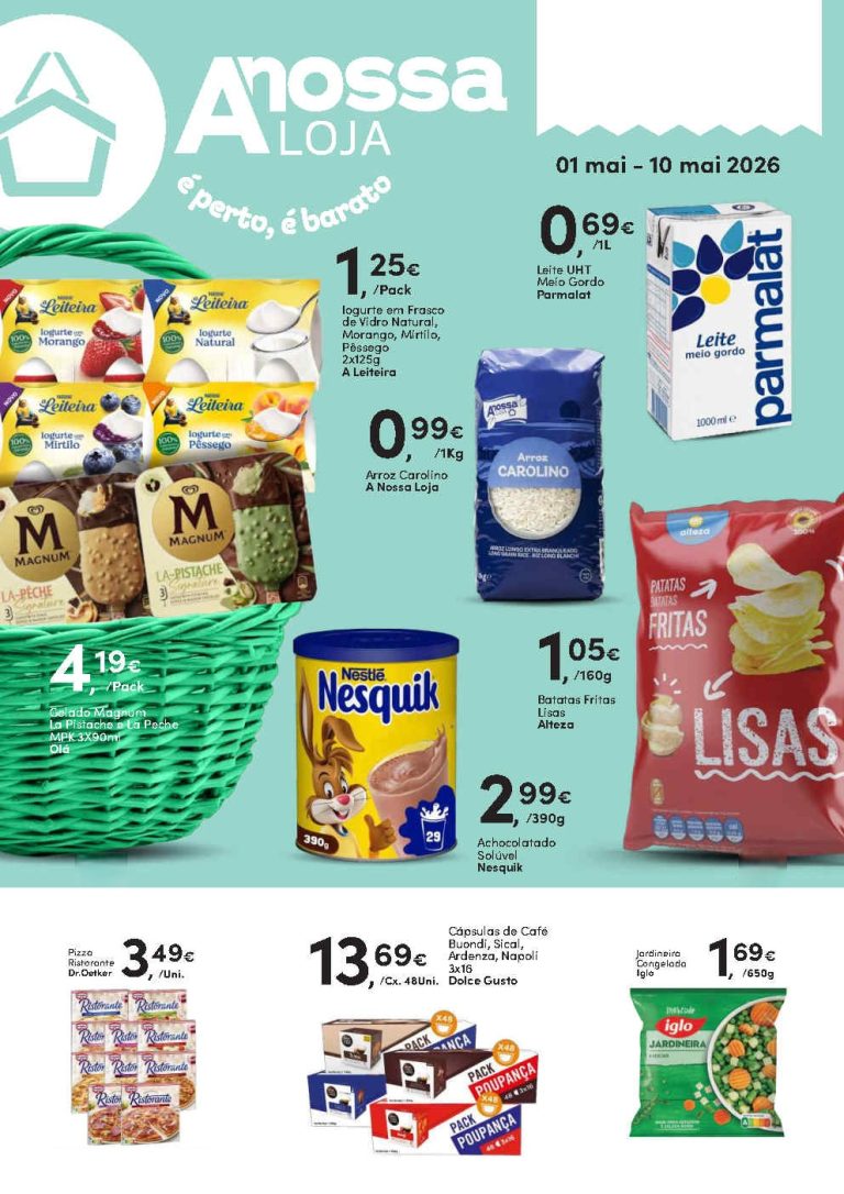 Folheto A Nossa Loja: Antevisão Promoções 1 a 10 de maio
