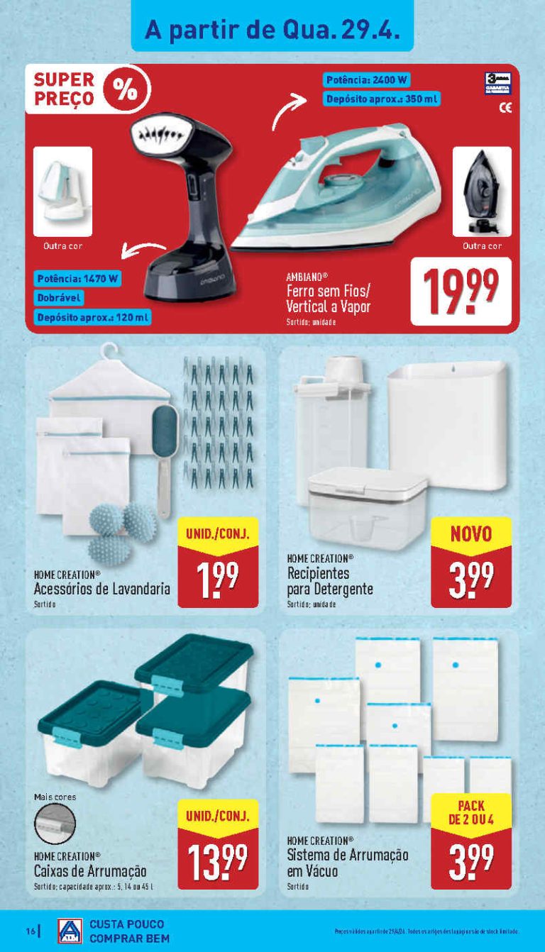 Folheto Aldi Bazar: Antevisão Promoções 29 abril a 3 maio