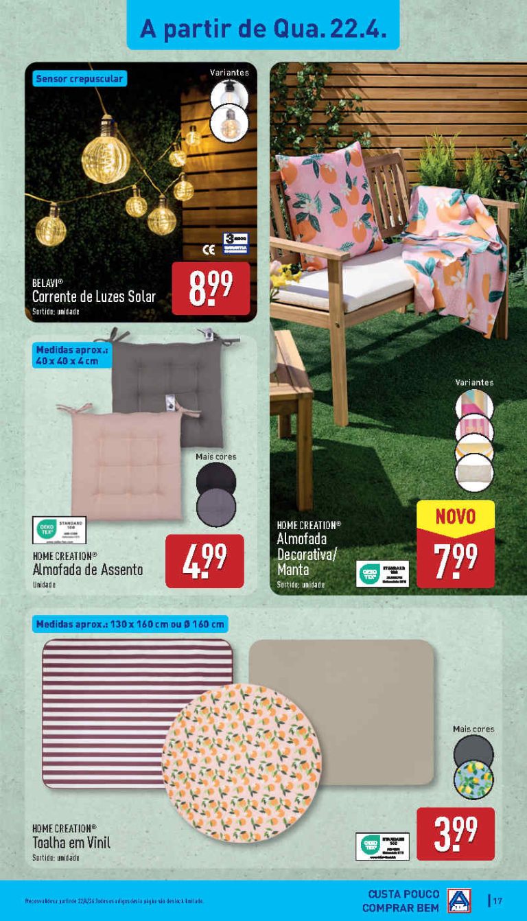 Folheto Aldi bazar: Antevisão Promoções 22 a 26 de abril