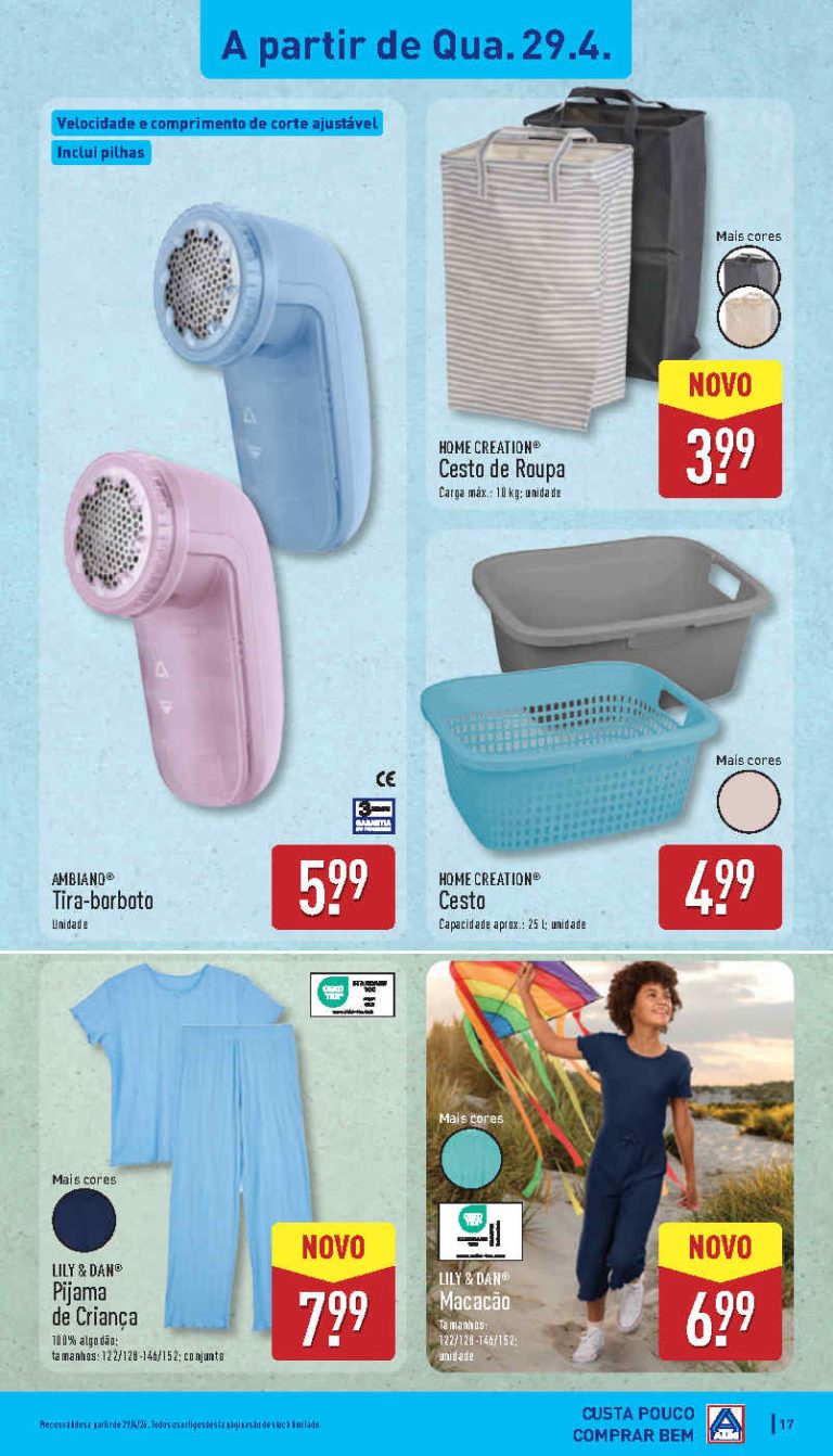 Folheto Aldi Casa: Antevisão Bazar Promoções 29 abril a 3 maio