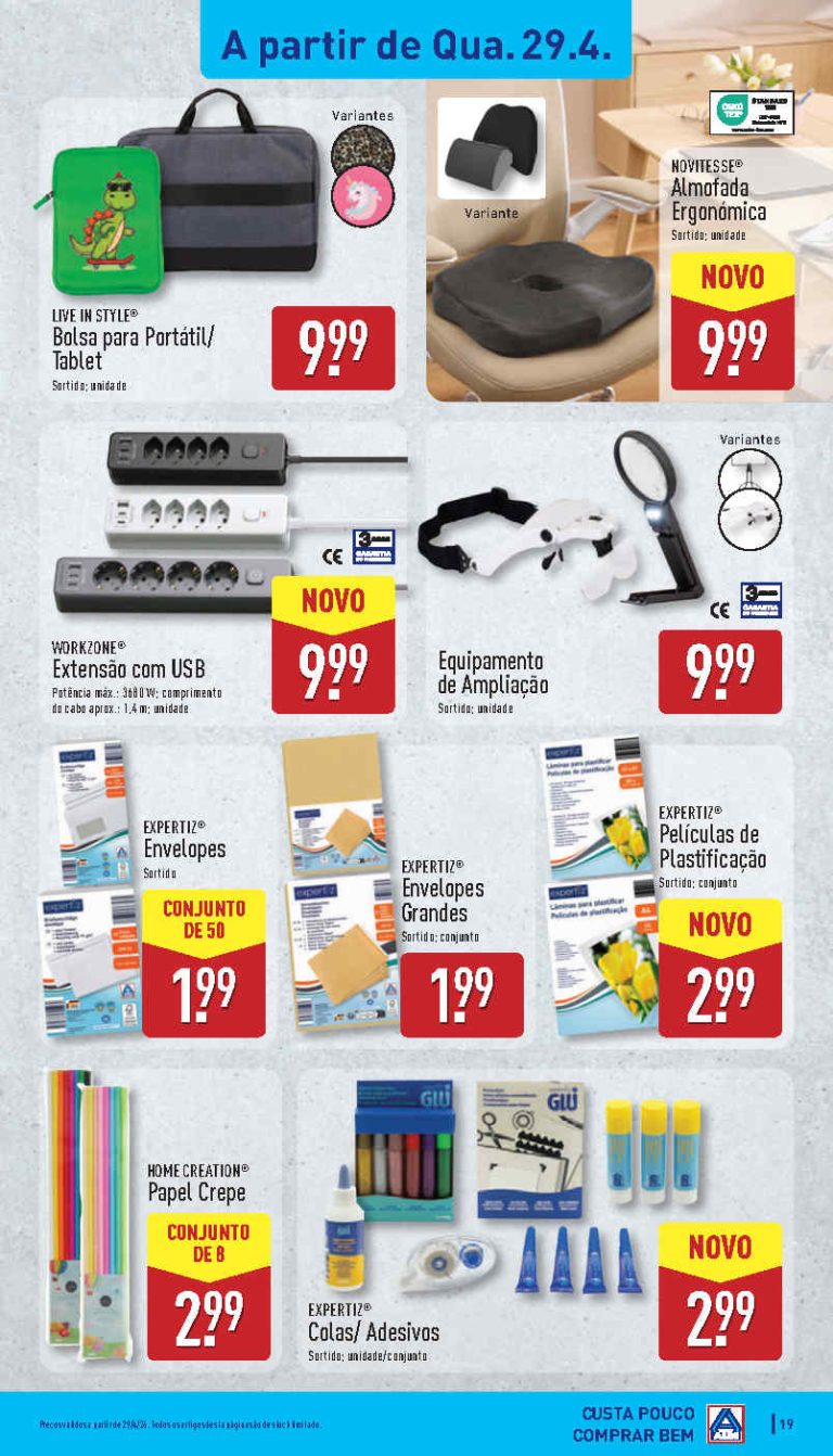 Folheto Aldi Achados: Antevisão Bazar Promoções 29 abril a 3 maio