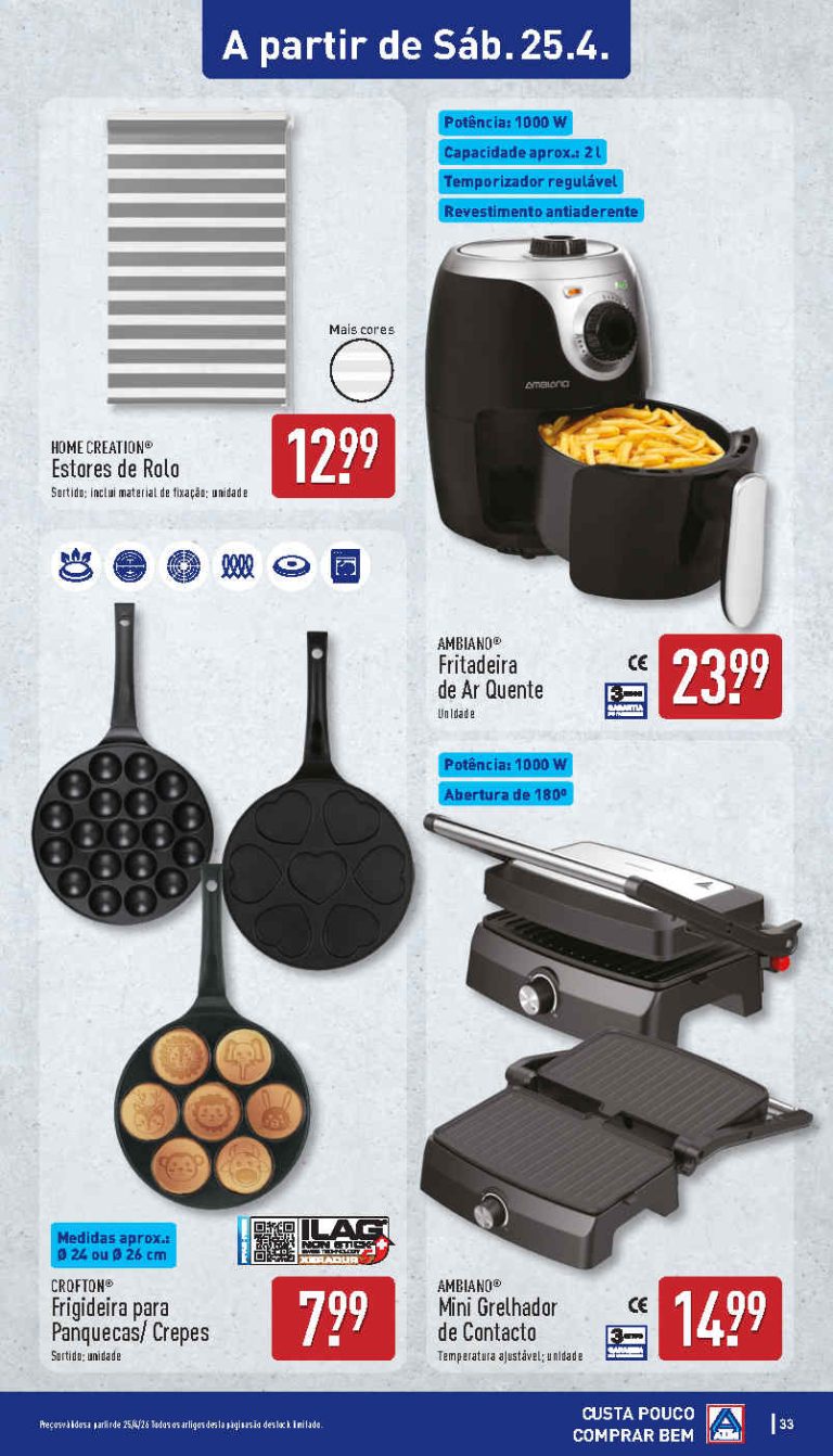 Folheto Aldi achados: Antevisão bazar Promoções 25 a 26 de abril