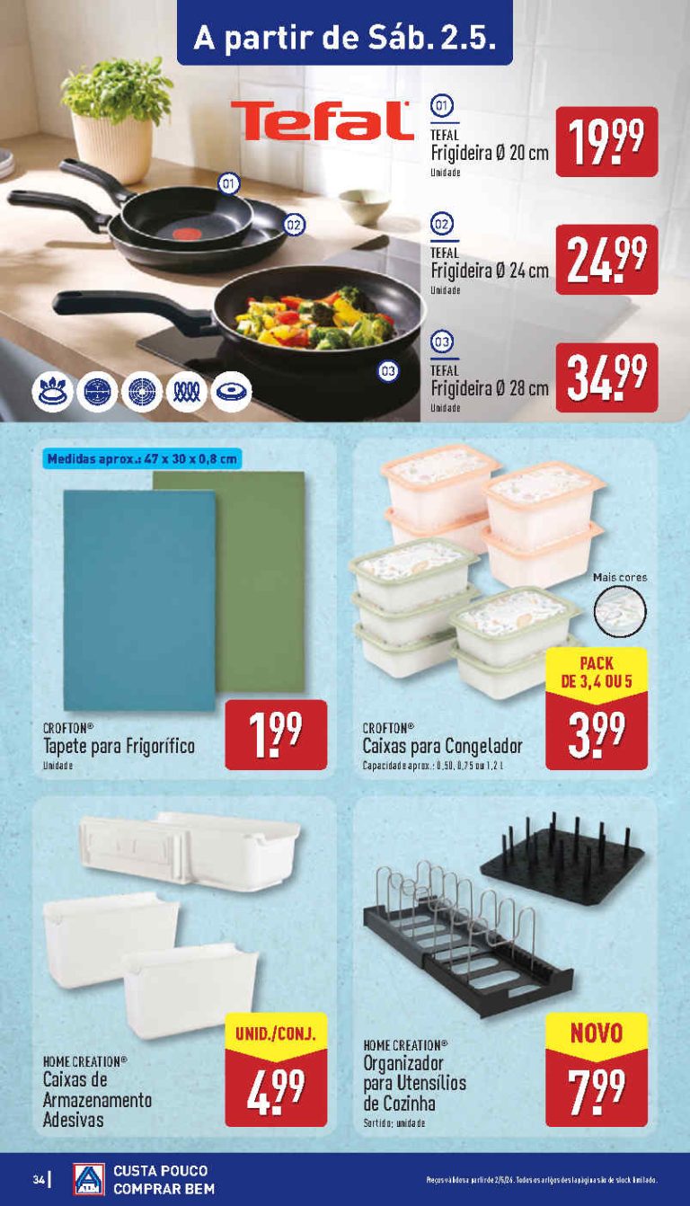 Folheto Aldi Casa: Antevisão Bazar Promoções 2 a 3 de maio