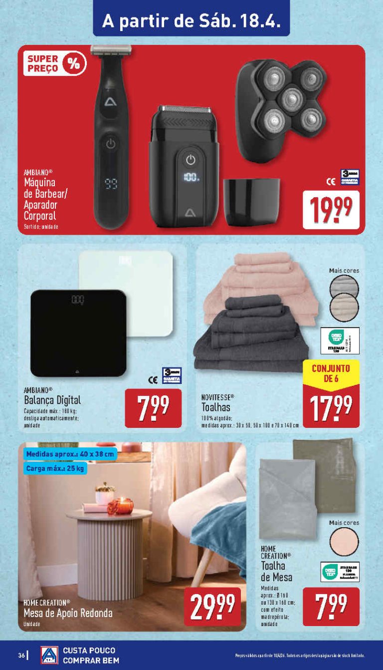Antevisão Achados Aldi: Promoções folheto bazar 18 a 19 de abril