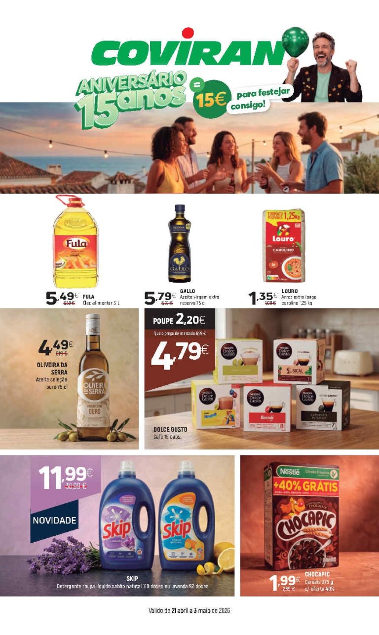 Folheto Coviran: Antevisão Promoções 21 abril a 3 maio