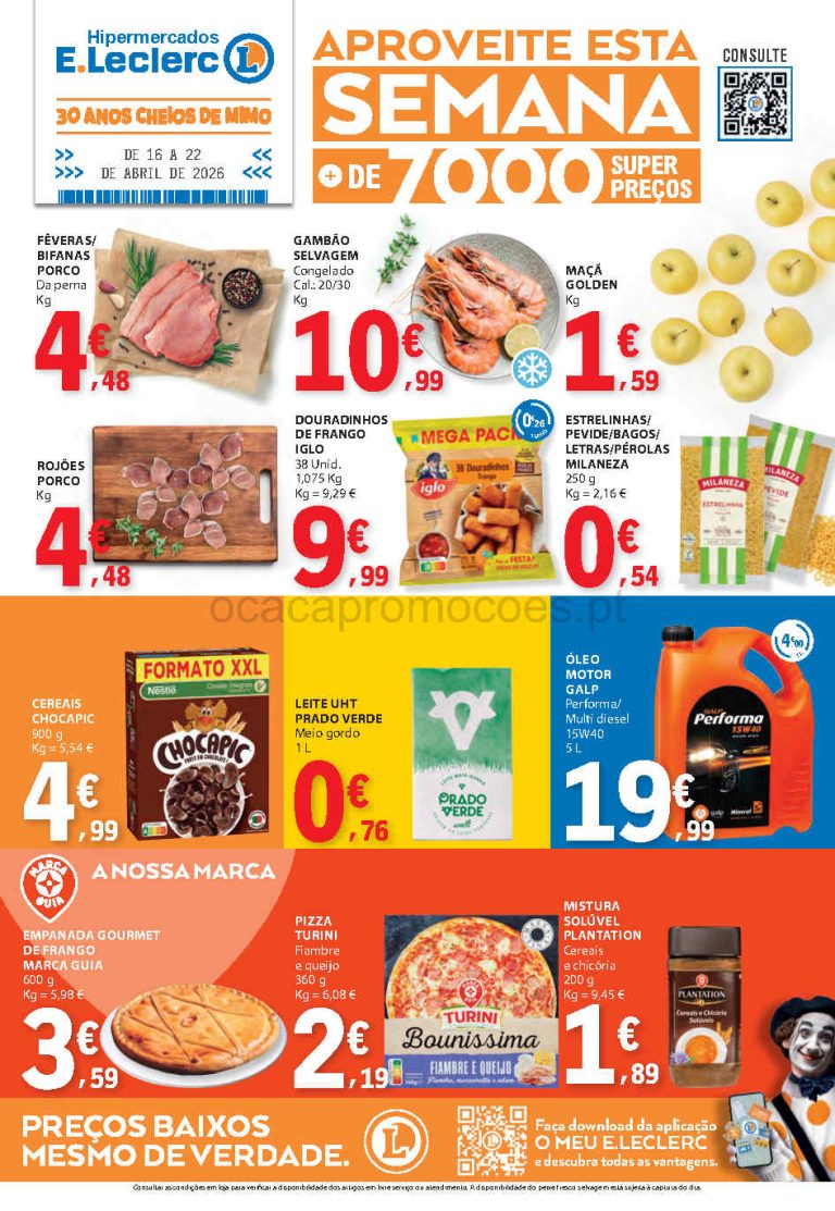 Folheto E Leclerc: Antevisão Promoções 16 a 22 de abril
