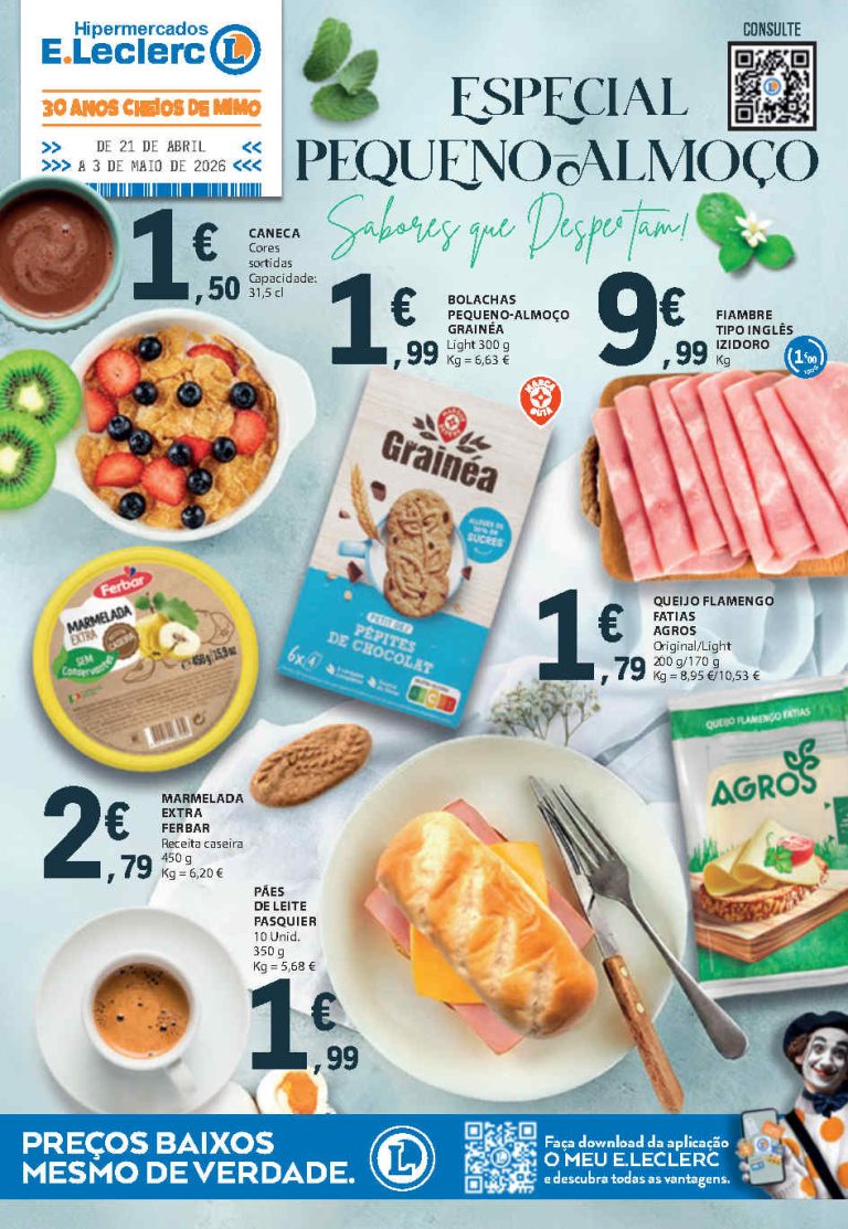Folheto E Leclerc: Antevisão Promoções 21 abril a 3 maio