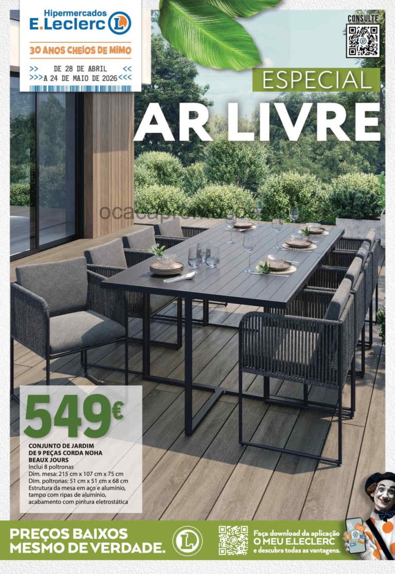 Folheto E Leclerc Bazar Ar Livre: Antevisão Promoções 28 abril a 24 maio