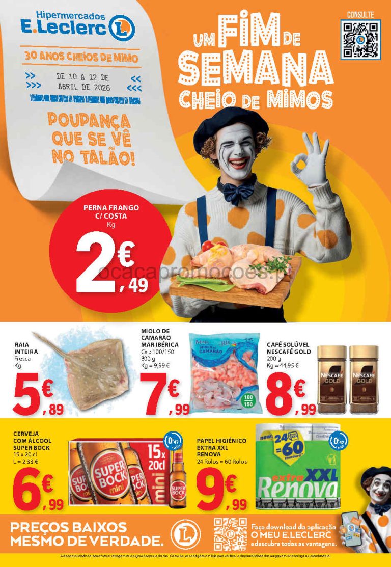 Folheto E Leclerc – Antevisão Promoções fim de semana 10 a 12 de abril