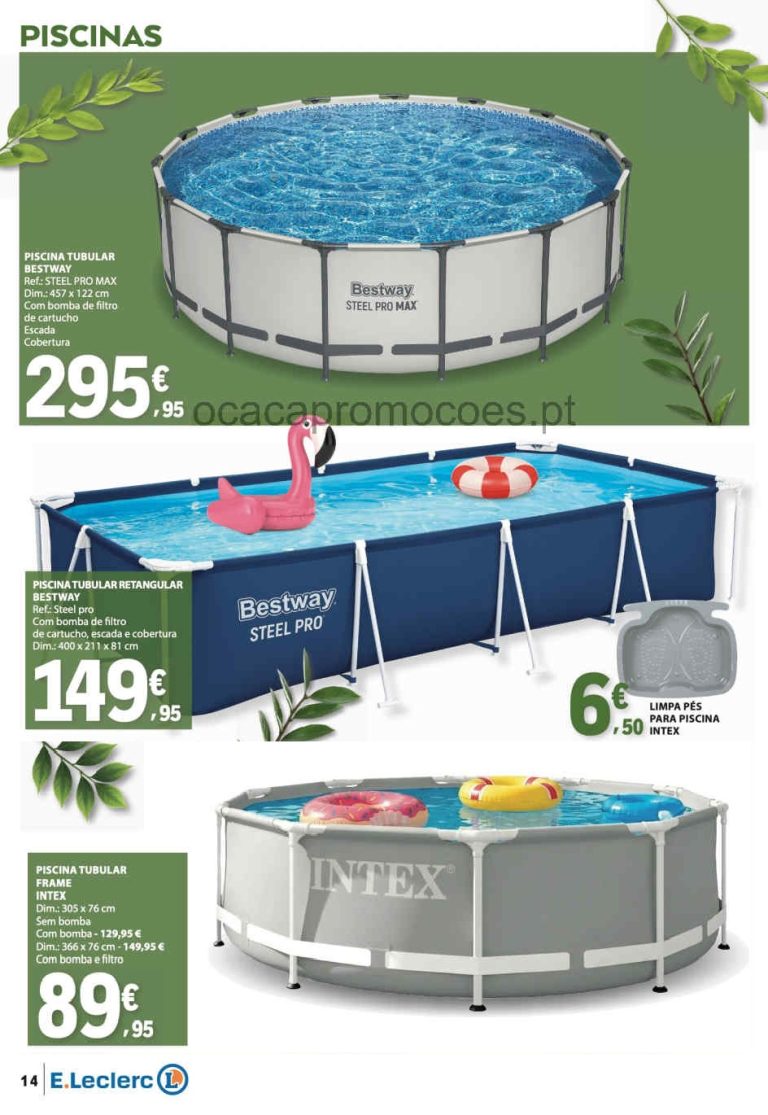 Folheto E Leclerc Bazar Piscinas: Antevisão Promoções até 24 de maio