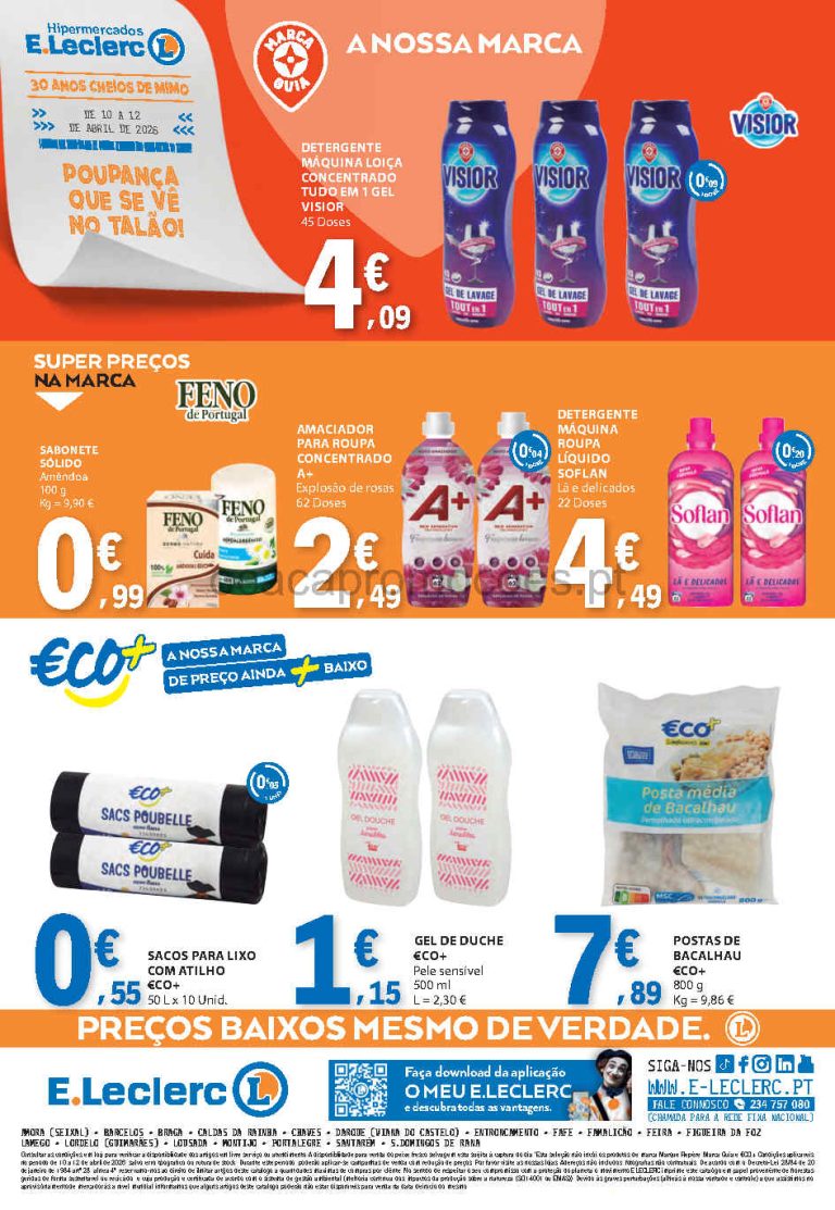 Folheto E Leclerc – Antevisão Promoções fim de semana 10 a 12 de abril