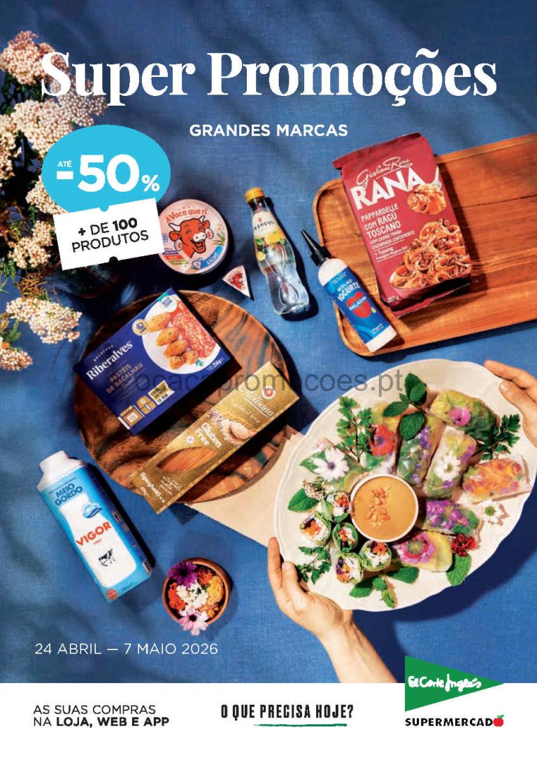 Folheto Supermercados El Corte Inglés: Antevisão Promoções 24 abril a 7 maio