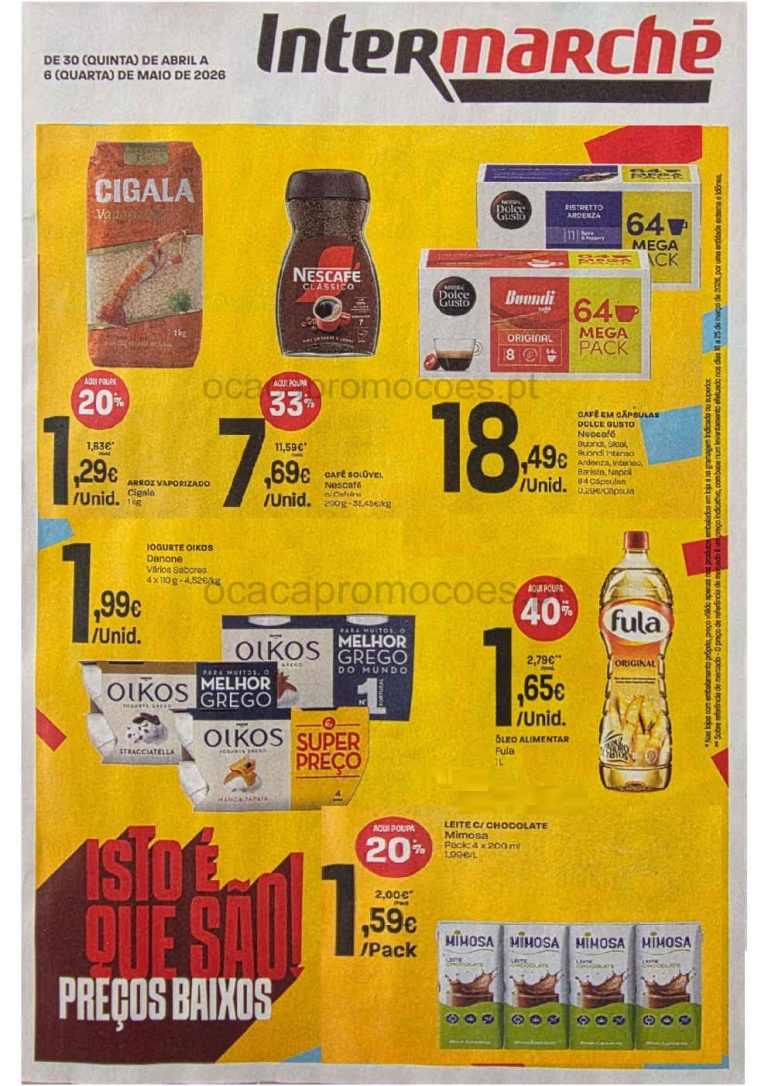 Folheto Intermarché: Antevisão Promoções 30 abril a 6 maio