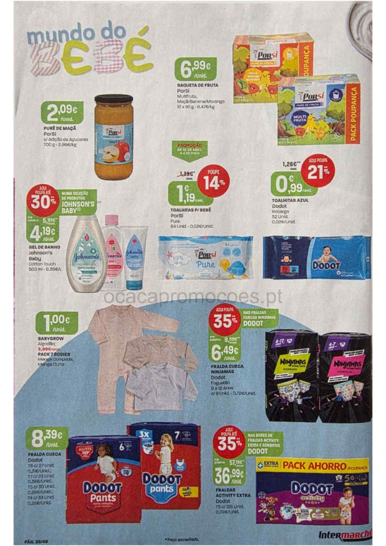 Folheto Intermarché Feira do Bebé: Antevisão Promoções 30 abril a 6 maio