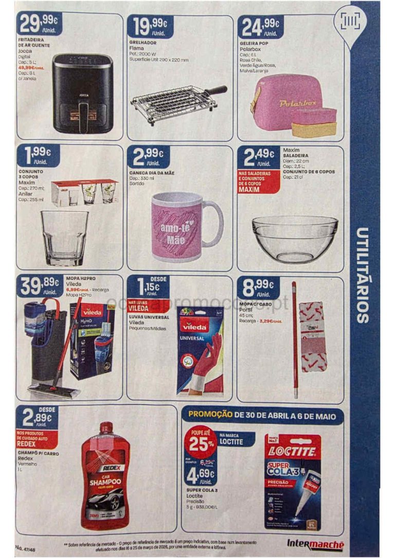 Folheto Intermarché bazar: Antevisão Promoções 30 abril a 6 maio