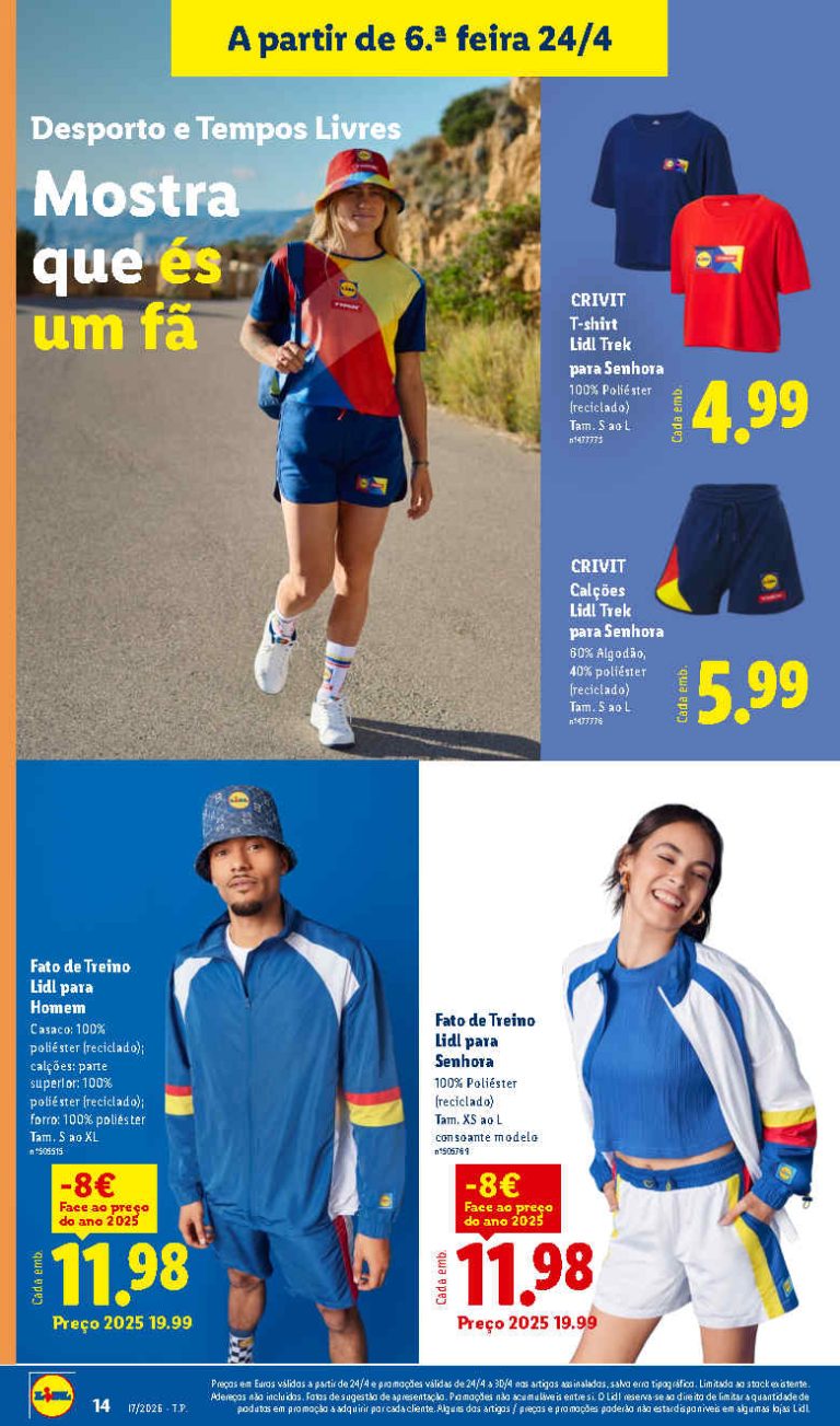 Folheto Lidl Moda: Antevisão Promoções bazar 24 a 30 de abril