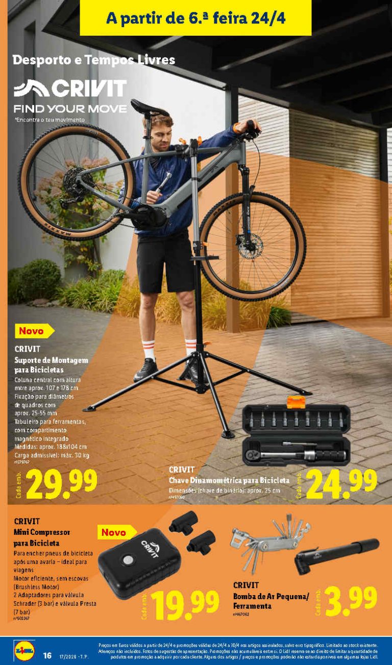 Lidl lança novas oportunidades Crivit com preços desde 3,99€