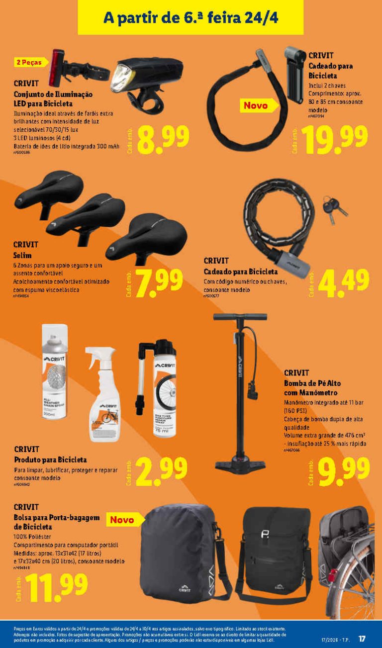 Folheto Lidl Desporto: Antevisão Promoções bazar 24 a 30 de abril