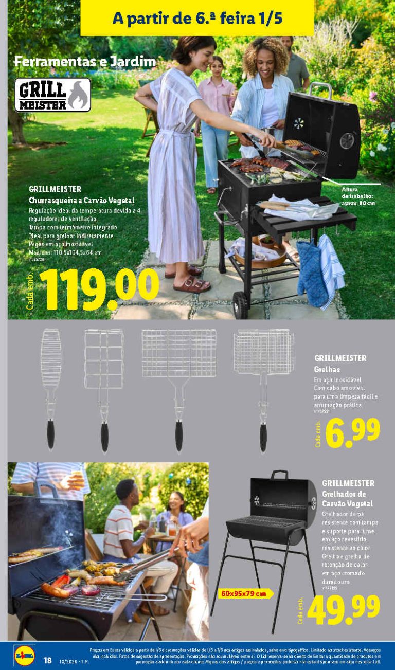 Folheto Lidl Churrasco: Antevisão bazar Promoções 1 a 7 de maio