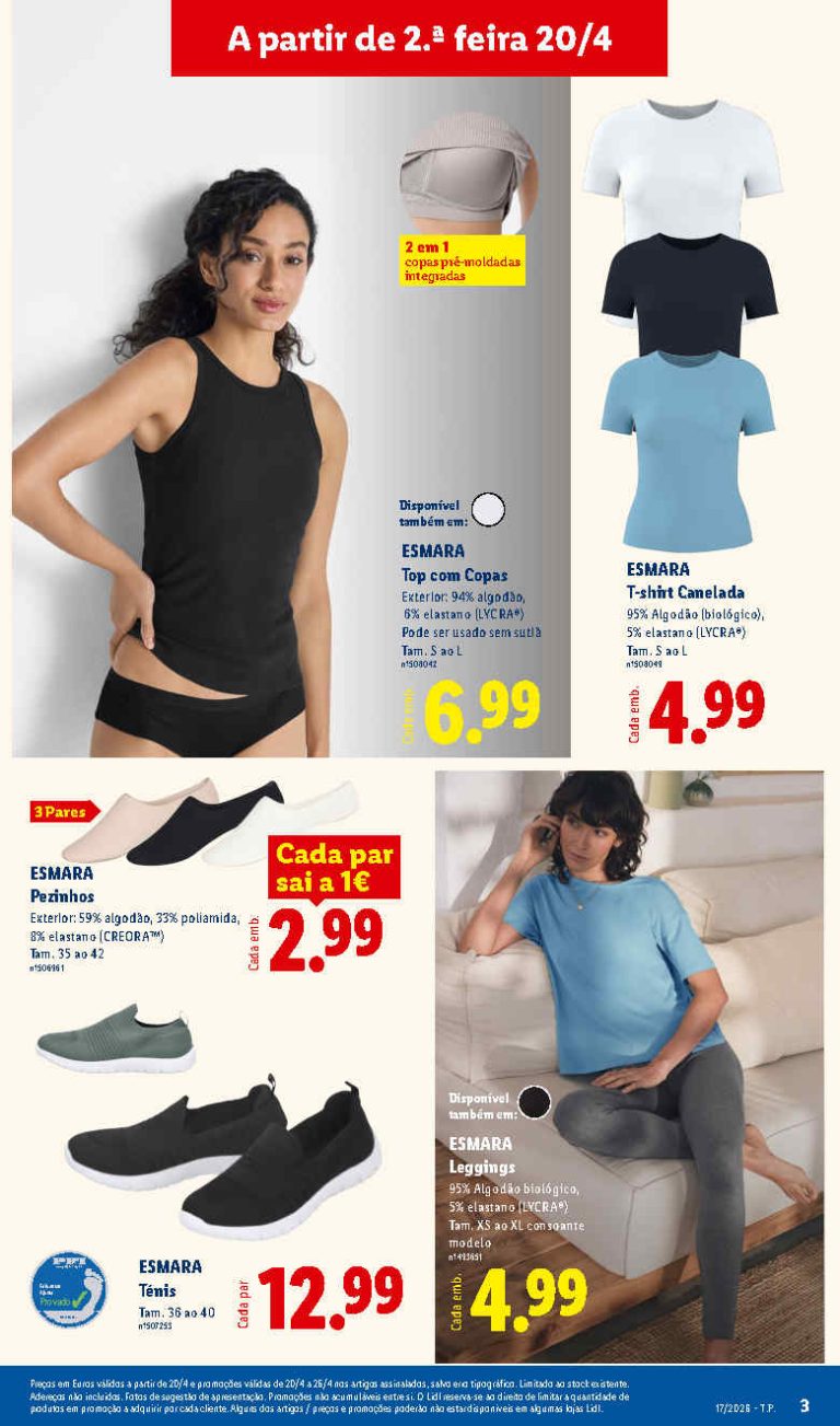 Folheto Lidl Moda: Antevisão Promoções Bazar 20 a 30 de abril