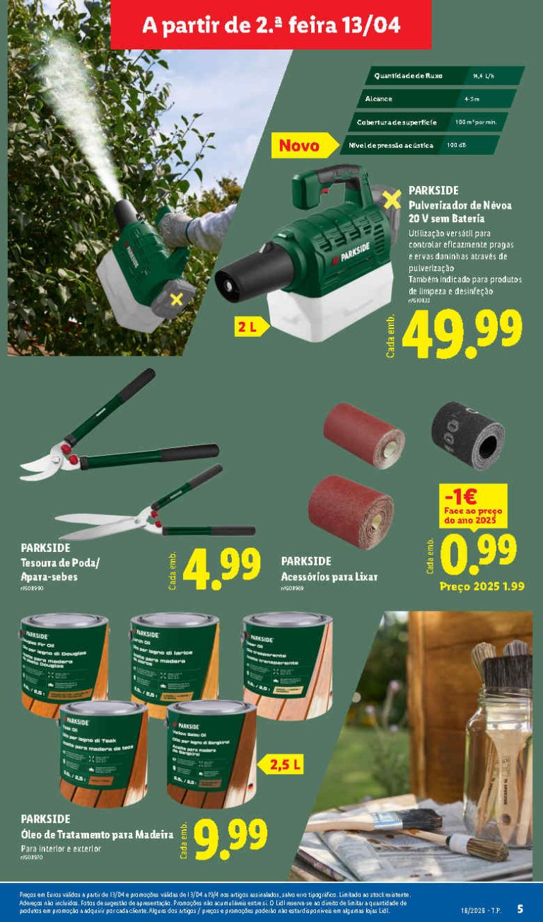 Antevisão Lidl jardim: Promoções folheto 13 a 19 de abril